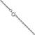 14K White Gold 18 inch Carded 1.15mm Cable Rope with Spring Ring Clasp Chain