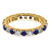 14k 1 1/5 carat Lab Grown Diamond VS/SI+ G+ and Lab Created Blue Sapphire Size 8 Eternity Band