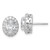 14k White Gold 2 1/2 carat Certified Lab Grown Diamond VS/SI+ G+ Oval Complete Halo Post Earrings
