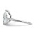 14k White Gold 2 1/2 carat Certified Lab Grown Diamond VS/SI+ G+ Pear Solitare Complete Engagement Ring