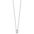 14k White Gold 2 1/2 carat Certified Lab Grown Diamond VS+ F+ Pear Complete 18 inch Bezel Set Solitaire Necklace