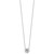 14k White Gold 2 1/2 carat Certified Lab Grown Diamond VS+ F+ Round Complete Bezel Set 18 inch Necklace
