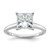 14k White Gold 2 1/2 carat Lab Grown Diamond VS/SI+ G+ Princess Complete Solitare Engagement Ring
