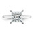 14k White Gold 2 1/2 carat Lab Grown Diamond VS/SI+ G+ Princess Complete Solitare Engagement Ring