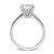 14k White Gold 2 1/2 carat Lab Grown Diamond VS/SI+ G+ Round Complete Solitaire Engagement Ring