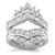 14k White Gold 2 1/3 carat Lab Grown Diamond VS/SI+ G+ Complete Double Row Ring Guard
