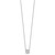 14k White Gold 2 1/2 carat Certified Lab Grown Diamond VS+ F+ Cushion Complete 18 inch Bezel Set Necklace