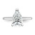 14k White Gold 2 1/4 carat Lab Grown Diamond VS/SI+ G+ Pear Solitare Complete Engagement Ring