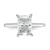 14k White Gold 2 1/4 carat Lab Grown Diamond VS/SI+ G+ Radiant Solitare Complete Engagement Ring