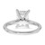 14k White Gold 2 1/4 carat Lab Grown Diamond VS/SI+ G+ Radiant Solitare Complete Engagement Ring