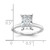 14k White Gold 2 1/4 carat Lab Grown Diamond VS/SI+ G+ Radiant Solitare Complete Engagement Ring