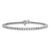 14k White Gold 2 1/6 carat Lab Grown Diamond VS/SI+ G+ Round Tennis Bracelet