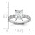 14k White Gold 2 3/4 carat Certified Lab Grown Diamond VS+ F+ Radiant Complete Engagement Ring