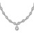 14k White Gold 2 3/4 carat Lab Grown Diamond VS/SI+ G+ 17 inch Fashion Teardrop Necklace
