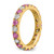 14k 1 1/5 carat Lab Grown Diamond VS/SI+ G+ and Lab Created Pink Sapphire Complete Eternity Band