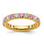 14k 1 1/5 carat Lab Grown Diamond VS/SI+ G+ and Lab Created Pink Sapphire Size 7 Eternity Band