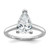 14k White Gold 2 carat Certified Lab Grown Diamond VS/SI+ G+ Pear Solitare Complete Engagement Ring