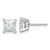 14k White Gold 2 carat Certified Lab Grown Diamond VS/SI+ G+ Princess Complete Four Prong Stud Earrings