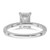 14k White Gold 2 carat Certified Lab Grown Diamond VS+ F+ Emerald Complete Solitaire with Flair Engagement Ring