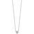 14k White Gold 2 carat Certified Lab Grown Diamond VS+ F+ Heart Complete 18 inch Bezel Set Solitaire Necklace