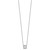 14k White Gold 2 carat Certified Lab Grown Diamond VS+ F+ Princess Complete 18 inch Bezel Set Necklace