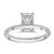 14k White Gold 2 carat Certified Lab Grown Diamond VS+ F+ Radiant Complete Solitaire with Flair Engagement Ring