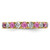 14k 1 1/5 carat Lab Grown Diamond VS/SI+ G+ and Lab Created Pink Sapphire Size 9 Eternity Band