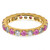 14k 1 1/5 carat Lab Grown Diamond VS/SI+ G+ and Lab Created Pink Sapphire Size 9 Eternity Band