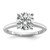 14k White Gold 2 carat Lab Grown Diamond VS/SI+ G+ Round Complete Solitaire Engagement Ring