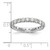 14k White Gold 2 carat Lab Grown Diamond VS/SI+ G+ Size 5 Shared Prong Eternity Band