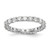 14k White Gold 2 carat Lab Grown Diamond VS/SI+ G+ Size 6 Shared Prong Eternity Band - ET-B0633C8B-7716