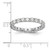 14k White Gold 2 carat Lab Grown Diamond VS/SI+ G+ Size 7 Shared Prong Eternity Band