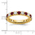14k 1 1/5 carat Lab Grown Diamond VS/SI+ G+ and Lab Created Ruby Size 9 Eternity Band