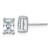 14k White Gold 2 ctw Lab Grown Diamond VS+ F+ Radiant 4 Prong Heavy Wt. Stud Earrings