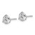 14k White Gold 2 ctw Lab Grown Diamond VS+ F+ Round 3 Prong Heavy Wt. Stud Earrings