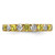 14k 1 1/5 carat Lab Grown Diamond VS/SI+ G+ and Lab Created Yellow Sapphire Size 8 Eternity Band