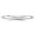 14k White Gold 2.5mm Half-Round Wedding Band Size 4