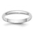 14k White Gold 2.5mm Half-Round Wedding Band Size 7.5