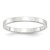 14k White Gold 2.5mm Lightweight Flat Wedding Band Size 10