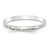 14k White Gold 2.5mm Standard Weight Flat Comfort Fit Wedding Band Size 7