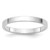 10k White Gold 2mm Lightweight Flat Wedding Band Size 7.5