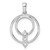 14k White Gold 2.7mm Three Stone Circle Pendant Mounting