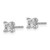 14k White Gold 2/3 carat Lab Grown Diamond VS+ F+ Princess Complete Four Prong Stud Earrings