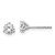 14k White Gold 2/3 ctw Certified Lab Grown Diamond VS+ F+ Round 3 Prong Heavy Wt. Stud Earrings