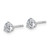 14k White Gold 2/3 ctw Certified Lab Grown Diamond VS+ F+ Round 3 Prong Heavy Wt. Stud Earrings
