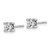 14k White Gold 2/3 ctw Certified Lab Grown Diamond VS+ F+ Round 4 Prong Heavy Wt. Stud Earrings