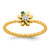 14k 1 Birthstone Flower with Diamond Mother's Ring Semi-mount