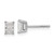 14k White Gold 2/3 ctw Lab Grown Diamond VS+ F+ Radiant 4 Prong Heavy Wt. Stud Earrings