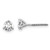 14k White Gold 2/3 ctw Lab Grown Diamond VS+ F+ Round 3 Prong Heavy Wt. Screwback Stud Earrings - EM-48B835DE-5169