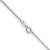 14K White Gold 20 inch .9mm Cable with Spring Ring Clasp Chain